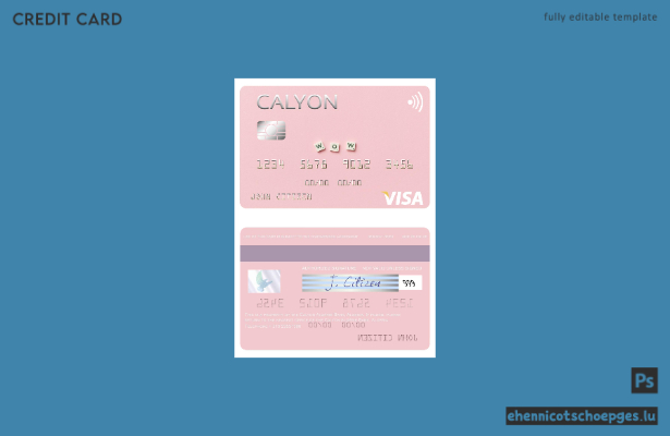 Algerien Calyon Algerie Bank Visa-Kartenbeispielvorschau